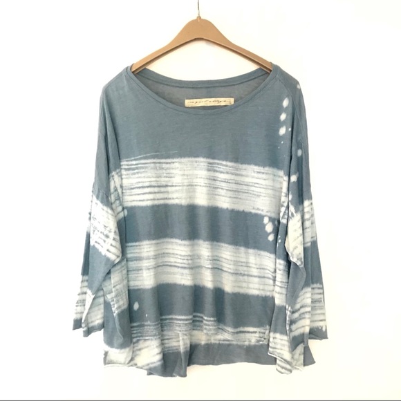 Raquel Allegra Tops - Blue and white Raquel Allegra basic soft boxy tee
